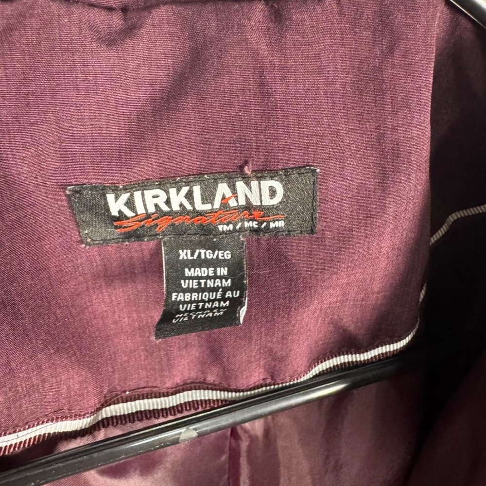 Kirkland Signature Women's Dark Burgundy/Purple Trench Coat - Picture 2 of 5